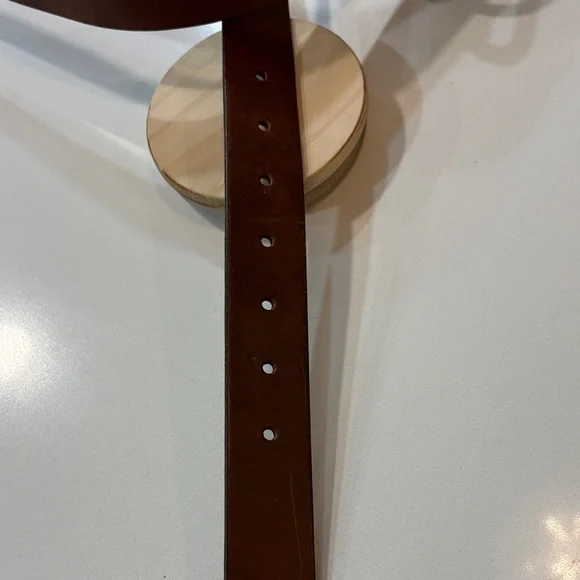 Treasure & Bond Brown Belt with Brass Buckle - Picture 4 of 4